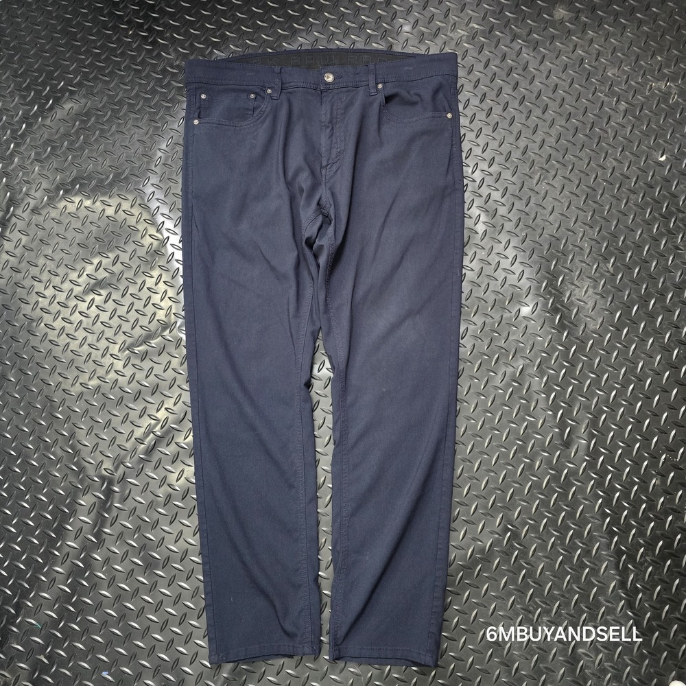 Projek Raw Mens Navy Blue Classic Fit Stretch Chino Pants 5-Pocket 38x30 145100 - Picture 11 of 11